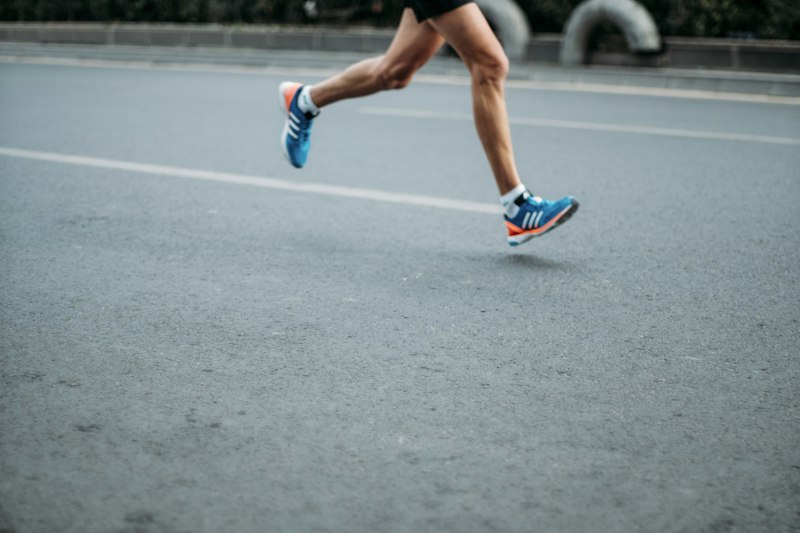 Marathon runner sprint